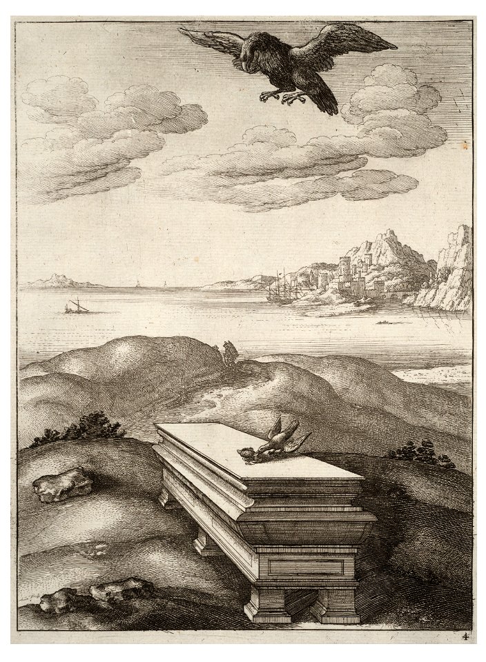 Wenceslas Hollar - The eagle and the daw