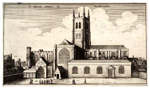 Wenceslas Hollar - St Mary Overy (State 1)