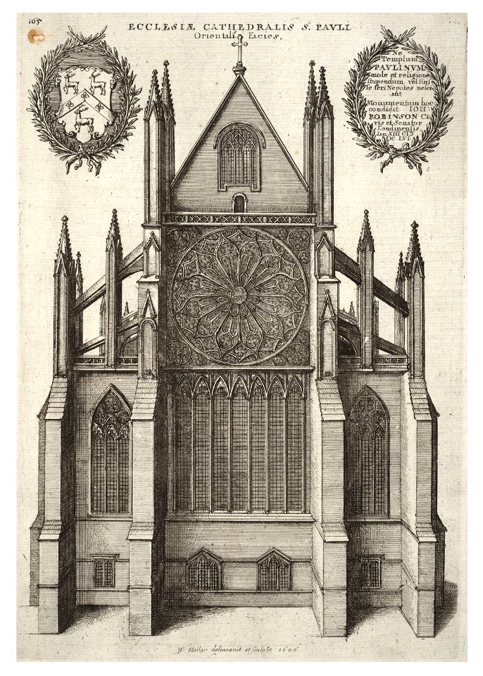 Wenceslas Hollar - St Paul's. East end (State 2)