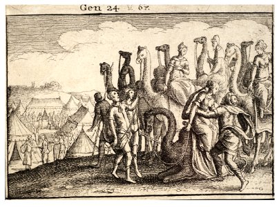 Wenceslas Hollar - Rebecca at the well (State 1)