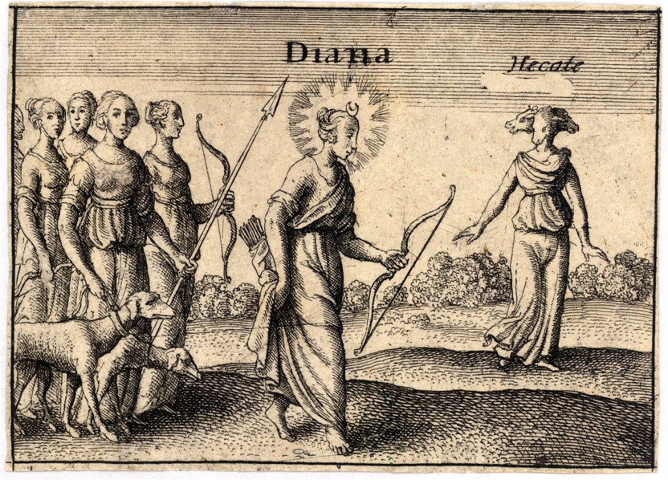 Wenceslas Hollar - The Greek gods. Diana