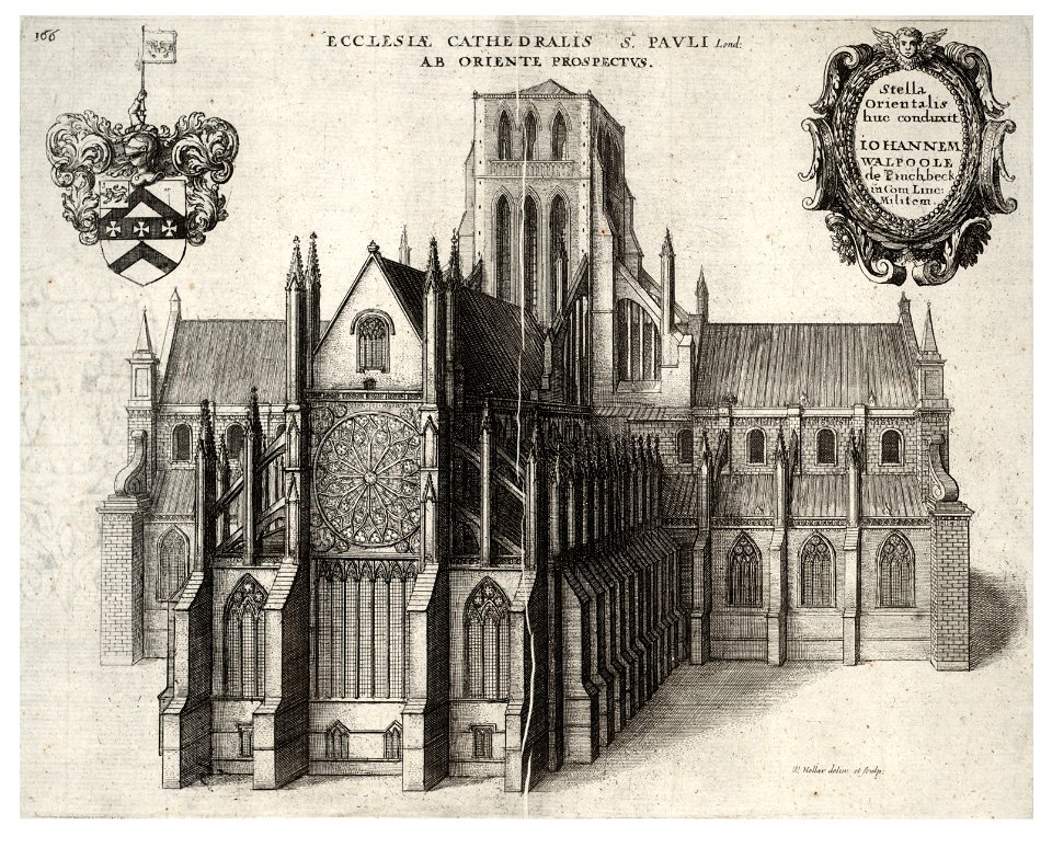 Wenceslas Hollar - St Paul's. East end (State 2) 2