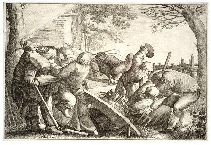 Wenceslas Hollar - Peasants fighting, after Breugel