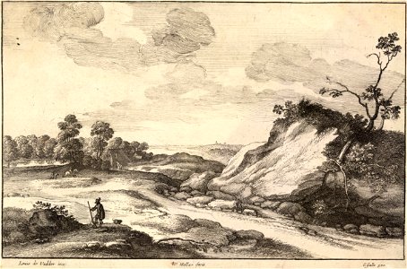 Wenceslas Hollar - The hunter (Louis de Vadder) (State 3)