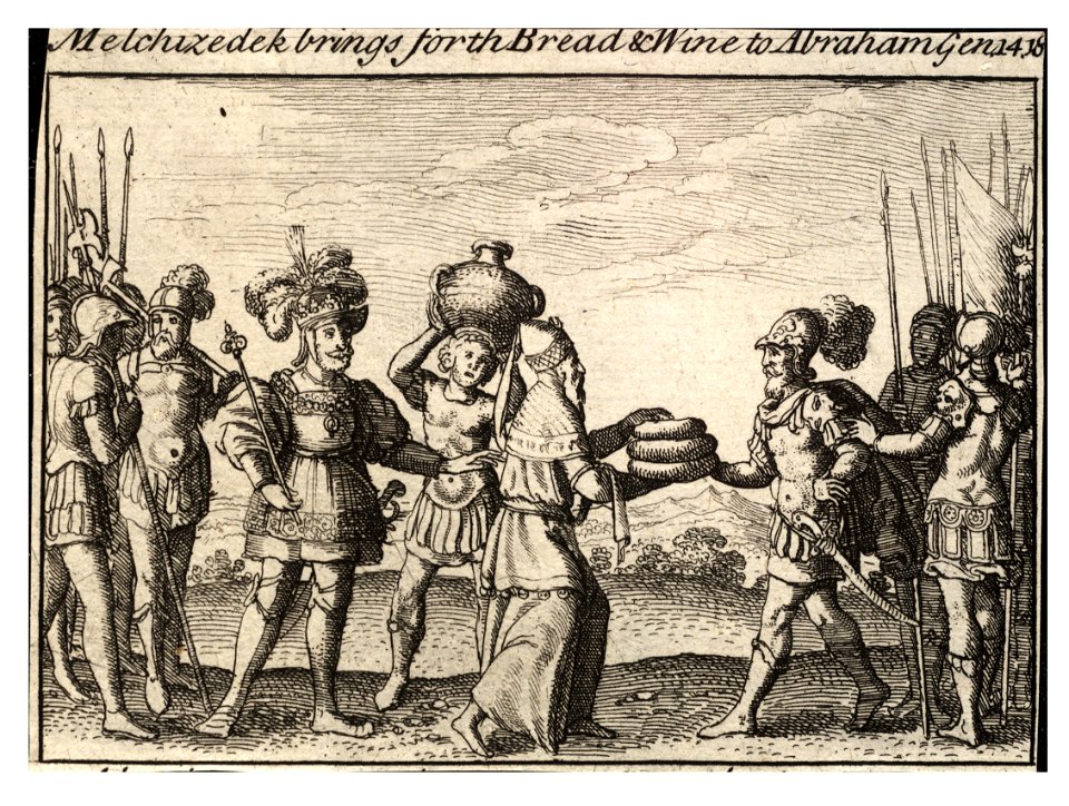 Wenceslas Hollar - Melchisedek receives Abraham (State 2)
