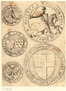 Wenceslas Hollar - Seals of the Le Harpur family 2