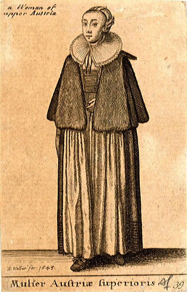 Wenceslas Hollar - Mulier Austriae superioris (State 2)
