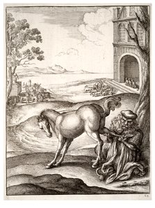 Wenceslas Hollar - The lion and the horse 2