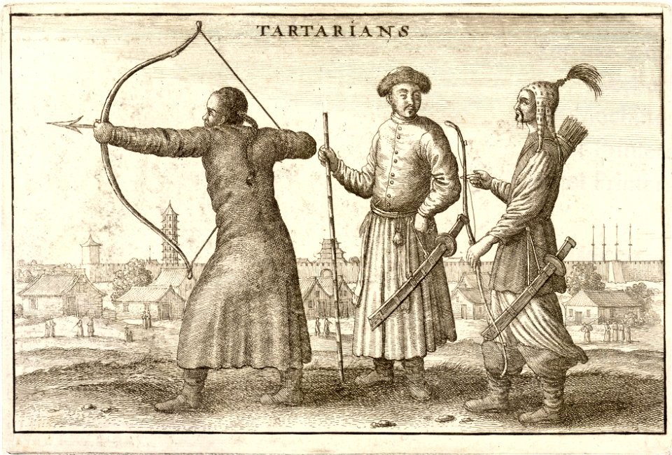 Wenceslas Hollar - Men of Tartary (State 1)