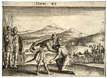 Wenceslas Hollar - Meeting of Jacob and Esau (State 1)