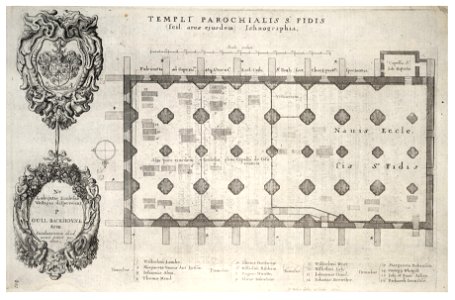 Wenceslas Hollar - Plan of the crypt of St Paul's (St. Faith)