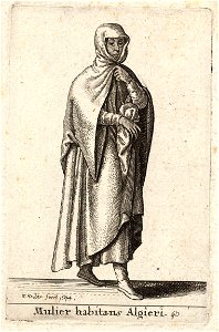 Wenceslas Hollar - Mulier habitans Algieri (State 1)