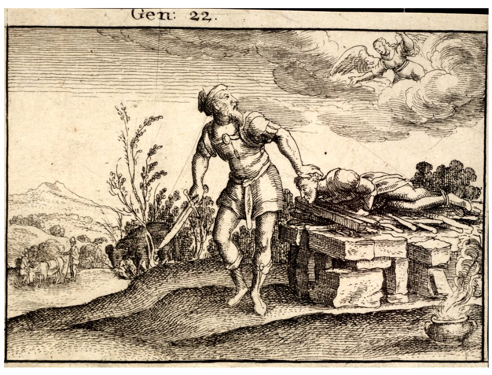 Wenceslas Hollar - The sacrifice of Isaac (State 1)