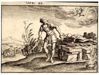 Wenceslas Hollar - The sacrifice of Isaac (State 1)