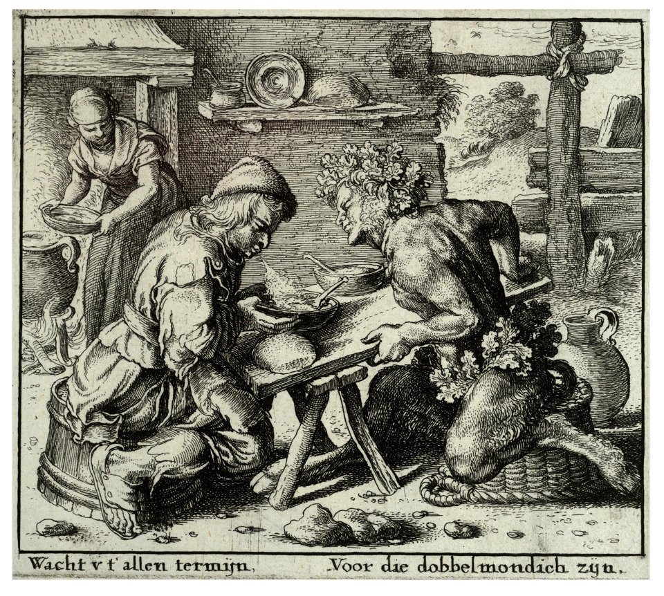 Wenceslas Hollar - The satyr and the peasant