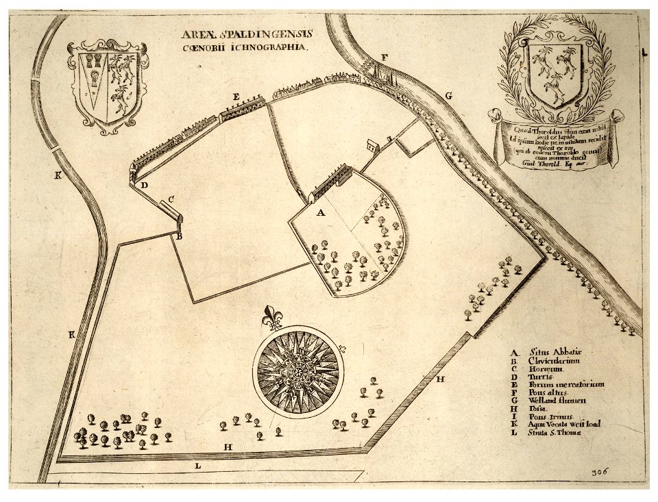 Wenceslas Hollar - Spalding abbey (State 2)