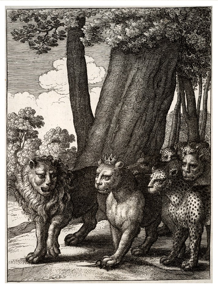 Wenceslas Hollar - The beasts of prey and the mouse