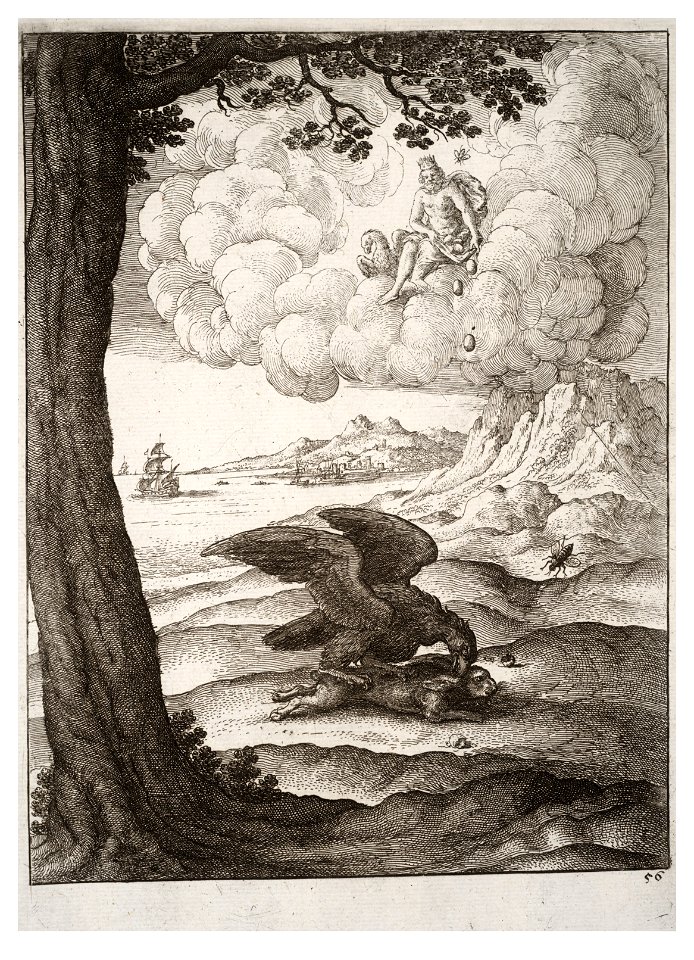 Wenceslas Hollar - The eagle and the beetle