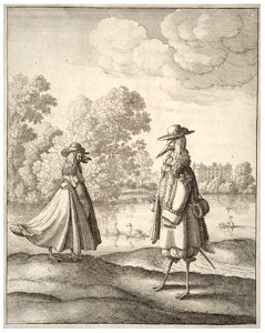 Wenceslas Hollar - The swan and the stork (State 1)