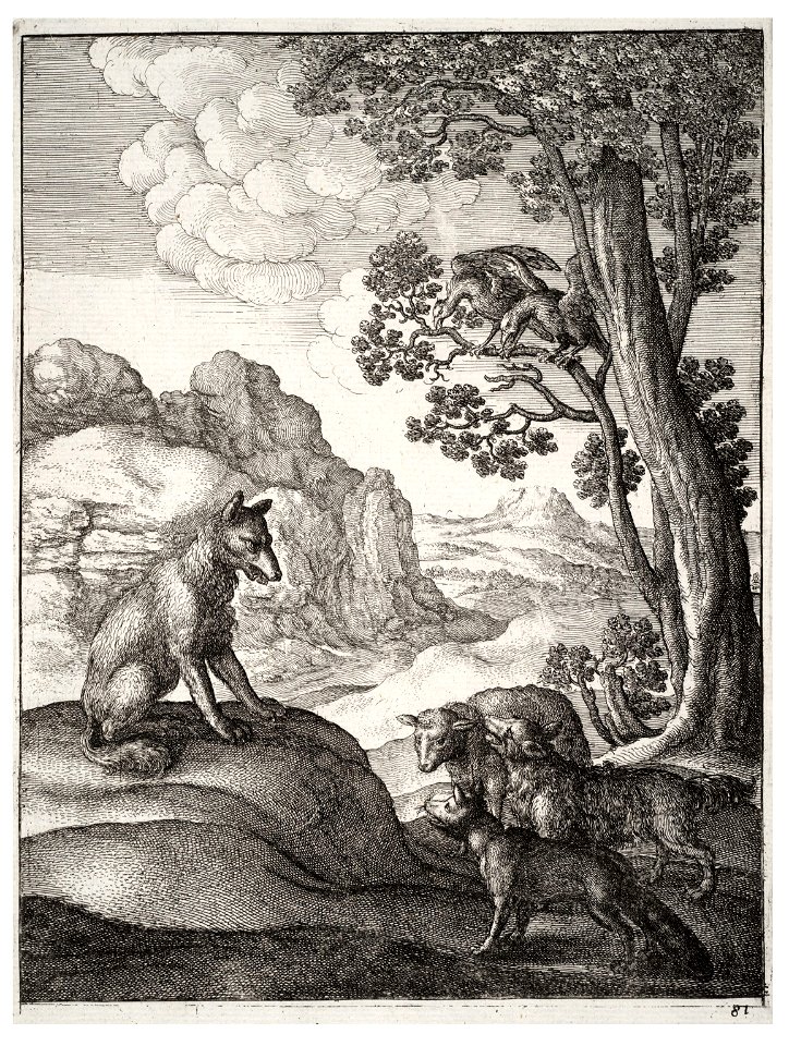 Wenceslas Hollar - The dog and the sheep 2