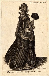 Wenceslas Hollar - Mulier Nobilis Hispanica