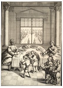 Wenceslas Hollar - The country meal (State 2)