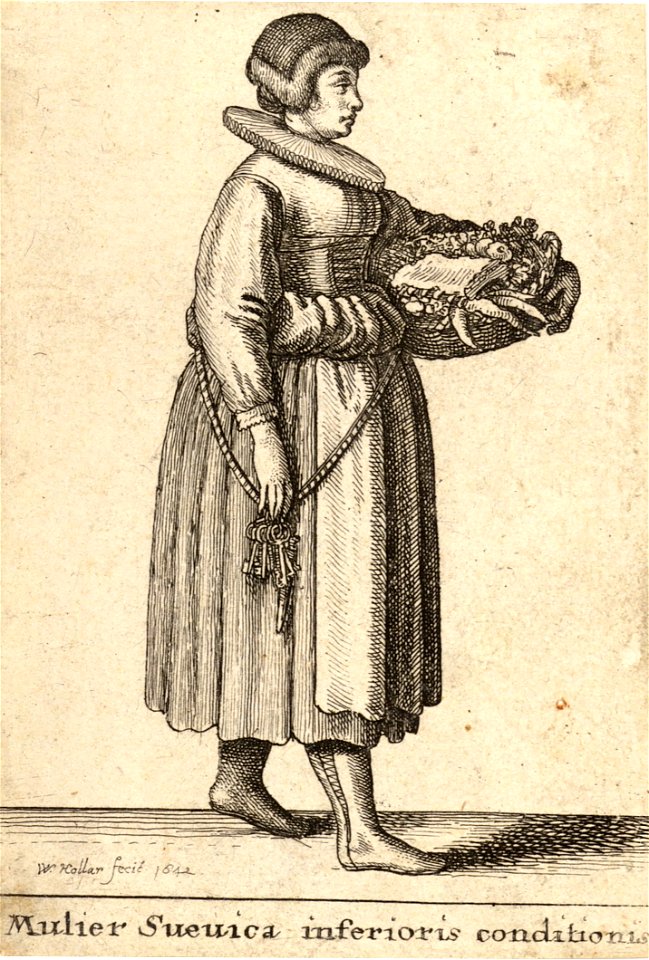 Wenceslas Hollar - Mulier Svevica inferioris conditionis