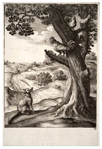Wenceslas Hollar - The fox and the cock 2