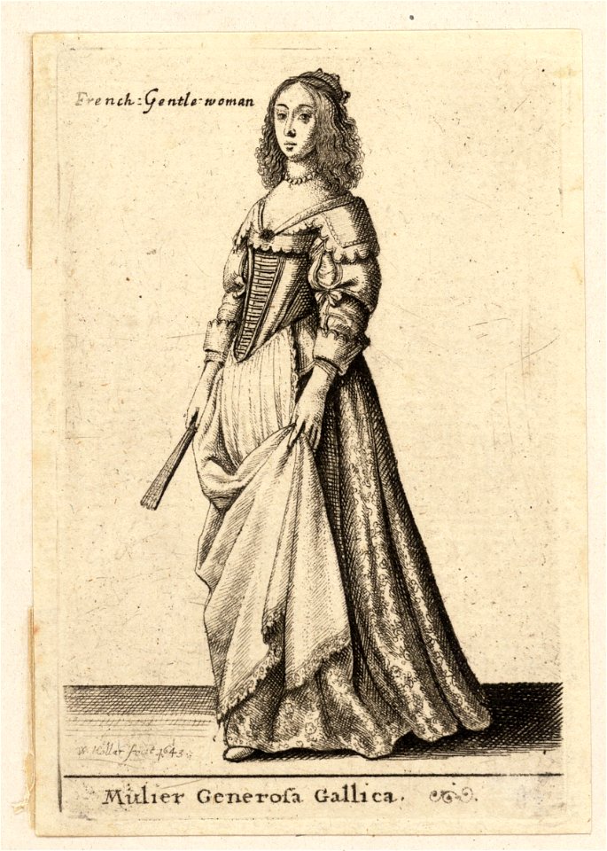 Wenceslas Hollar - Mulier Generosa Gallica (State 2)