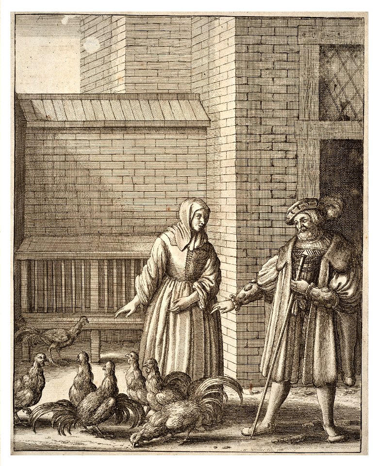 Wenceslas Hollar - The fat capons and the lean ones (State 1)