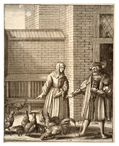 Wenceslas Hollar - The fat capons and the lean ones (State 1)