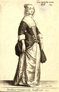 Wenceslas Hollar - Mulier Generosa Anglica (State 2)