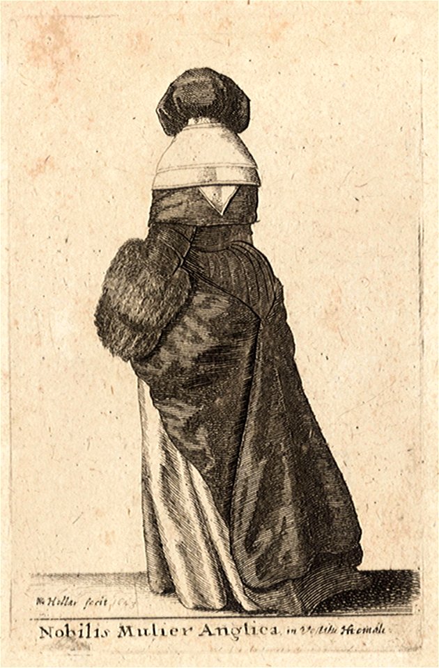 Wenceslas Hollar - Nobilis Mulier Anglica in Vestitu Hiemali (State 2)