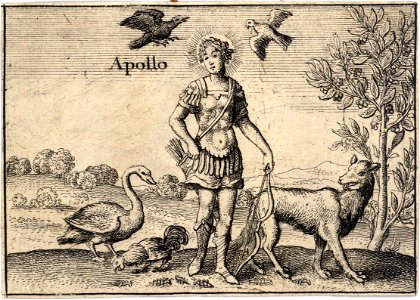 Wenceslas Hollar - The Greek gods. Apollo. Free illustration for personal and commercial use.