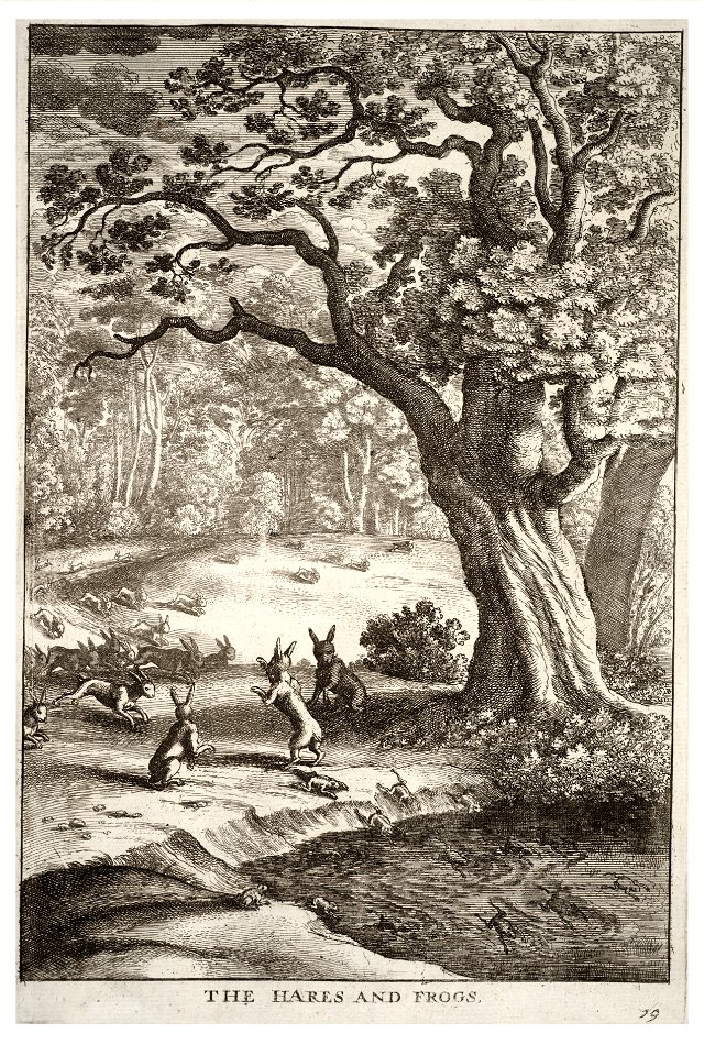 Wenceslas Hollar - The hares and frogs 2