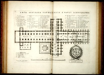 Wenceslas Hollar - St. Paul's. Ground plan (State 1)