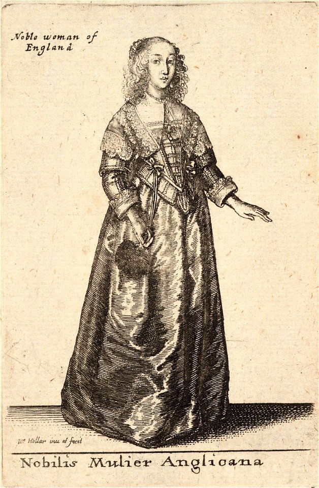 Wenceslas Hollar - Nobilis Mulier Anglicana (State 2)