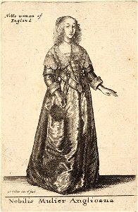 Wenceslas Hollar - Nobilis Mulier Anglicana (State 2). Free illustration for personal and commercial use.