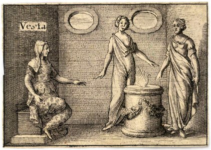 Wenceslas Hollar - The Greek gods. Vesta. Free illustration for personal and commercial use.