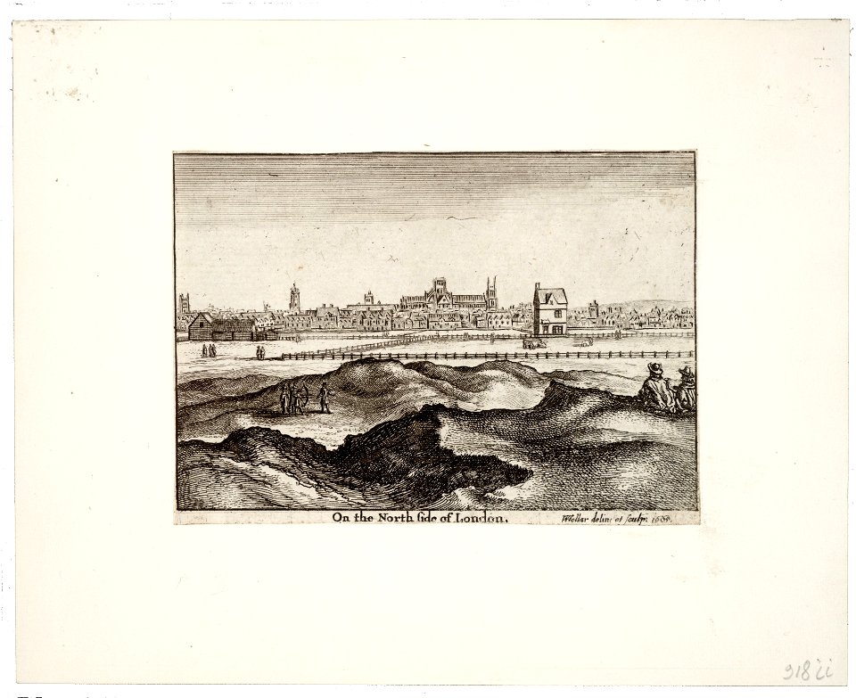 Wenceslas Hollar - On the north side of London (State 2)
