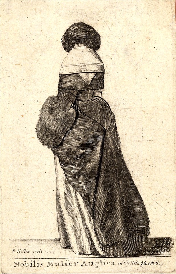 Wenceslas Hollar - Nobilis Mulier Anglica in Vestitu Hiemali (State 3)