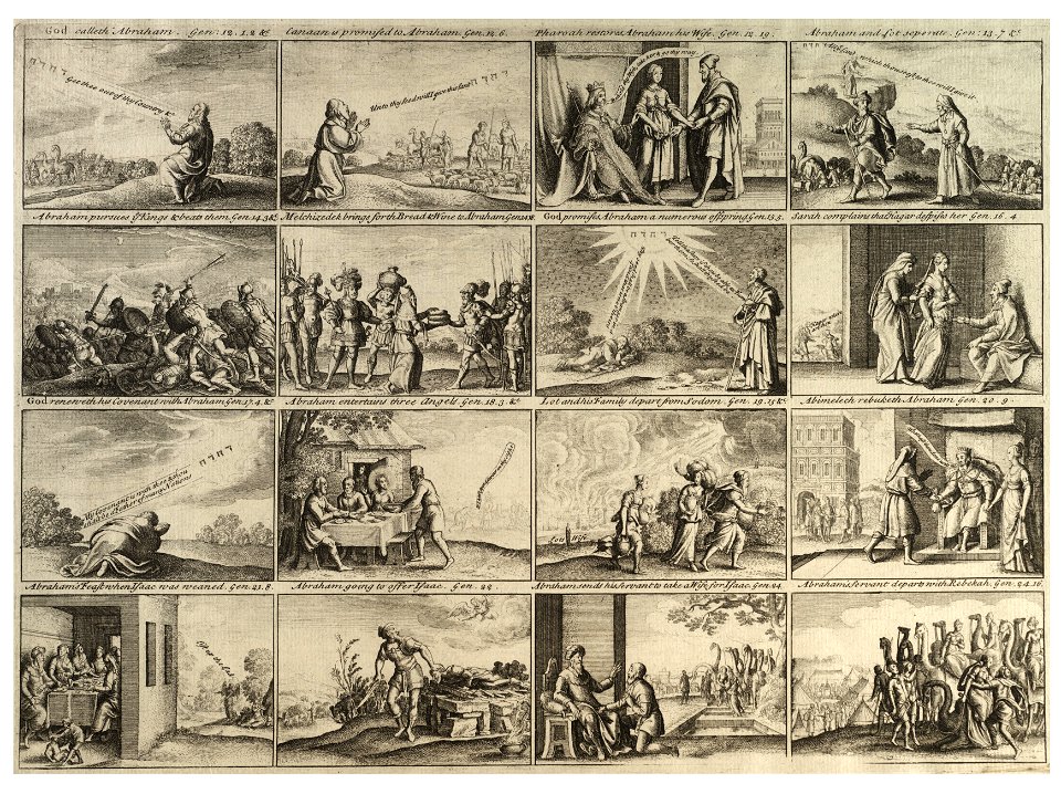 Wenceslas Hollar - The Abraham Story (in full sheet form) (State 3)
