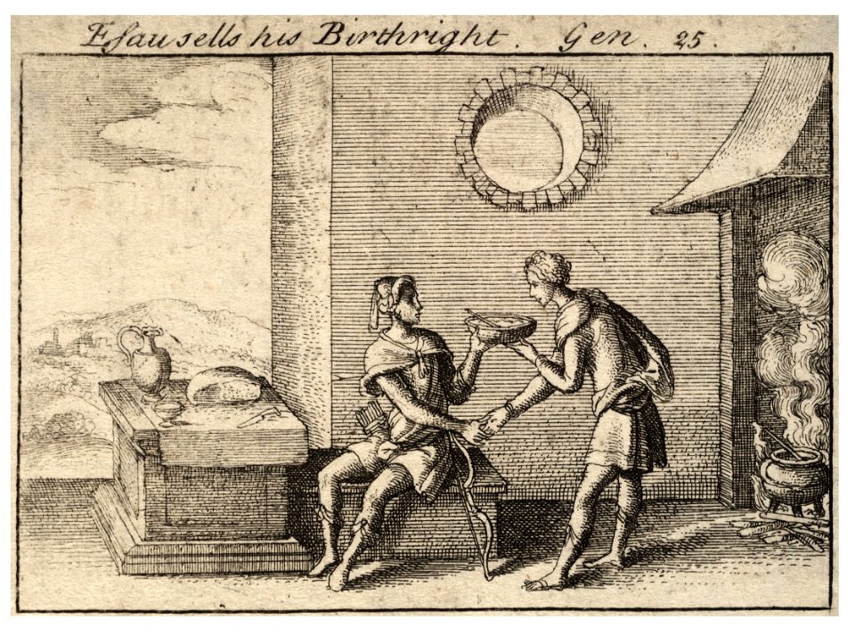 Wenceslas Hollar - The mess of pottage (State 2)