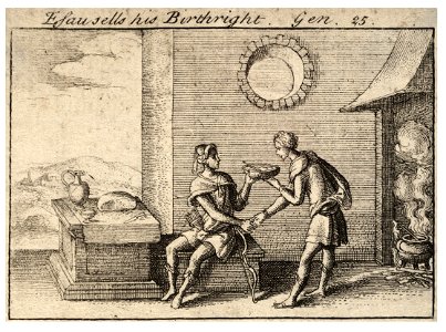 Wenceslas Hollar - The mess of pottage (State 2)