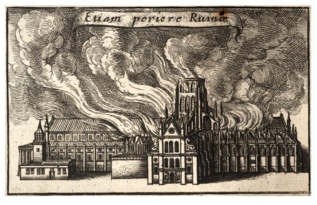 Wenceslas Hollar - St Paul's burning (Lex ignea) (State 4)