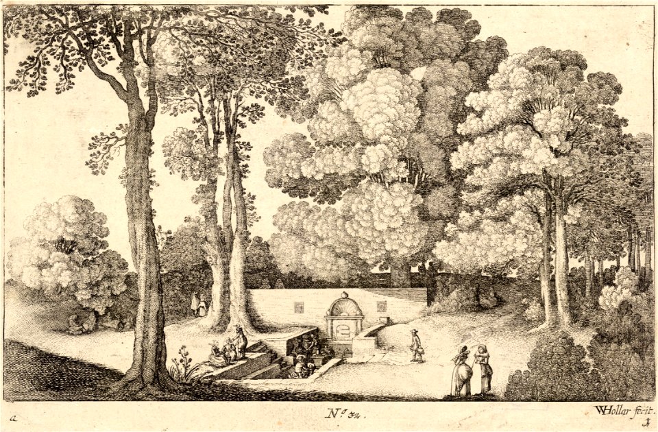 Wenceslas Hollar - The mineral spring (State 3)
