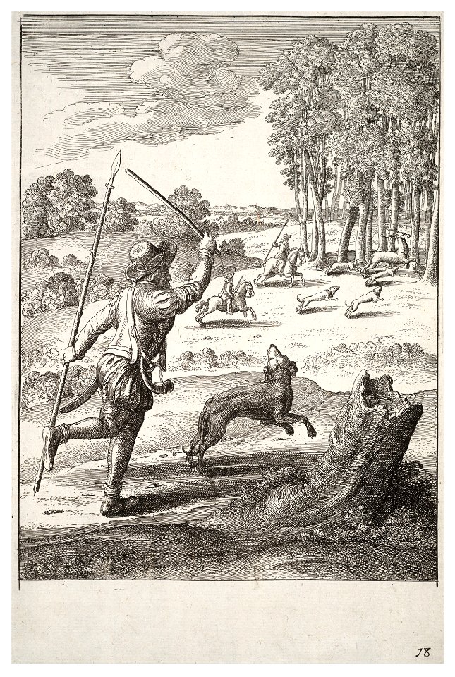 Wenceslas Hollar - The old hound and his master 2