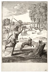 Wenceslas Hollar - The old hound and his master 2