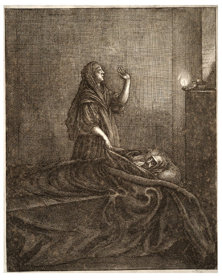 Wenceslas Hollar - The dead man and the woman (State 1)