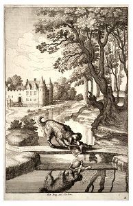Wenceslas Hollar - The dog and his reflection 2